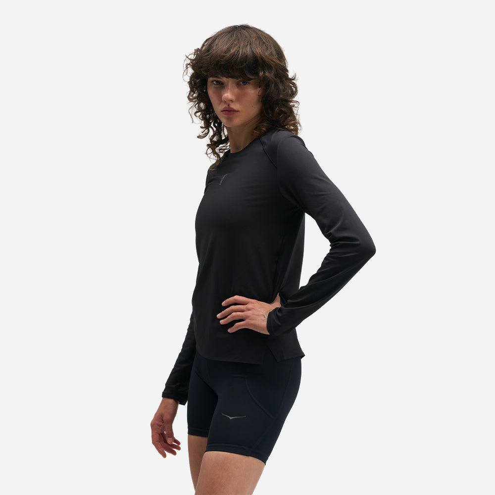 Áo Thun Nữ HOKA Everyrun Long Sleeve - Đen - Supersports Vietnam