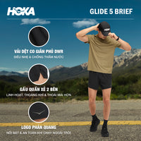 Quần Ngắn Thể Thao Nam HOKA Glide 5 Brief - Đen - Supersports Vietnam
