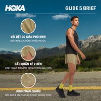 Quần Ngắn Thể Thao Nam HOKA Glide 5 Brief - Nâu - Supersports Vietnam