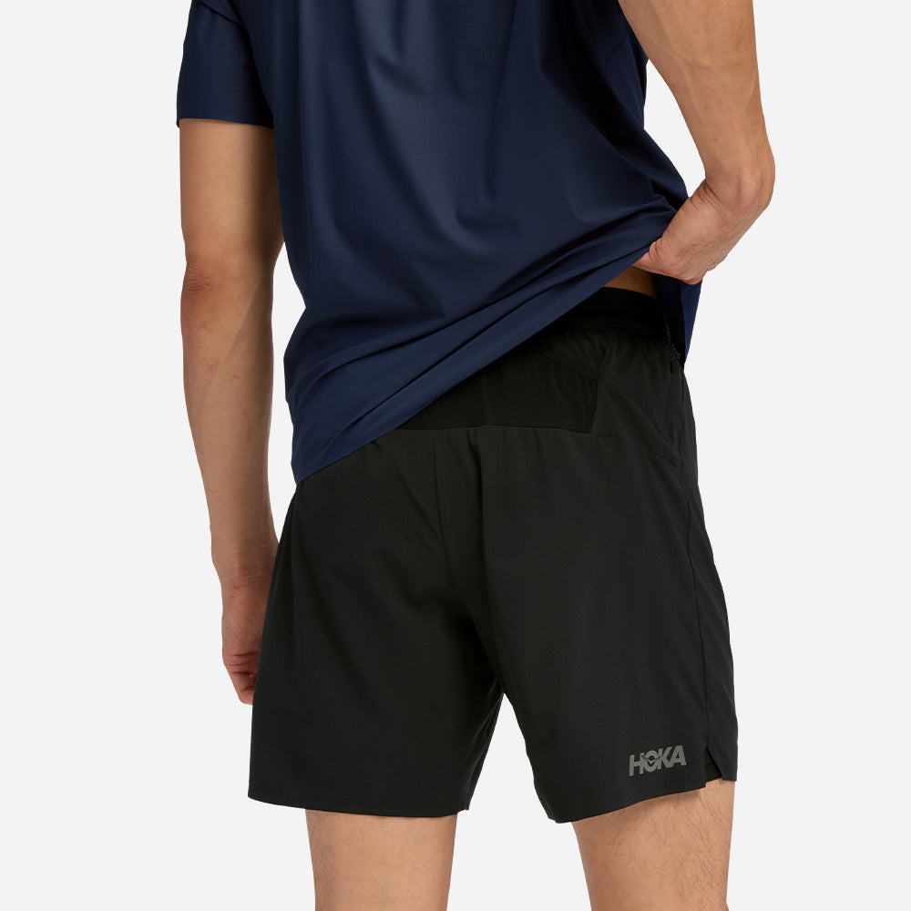 Quần Ngắn Thể Thao Nam HOKA Glide 7 Inch 2In1 - Đen - Supersports Vietnam