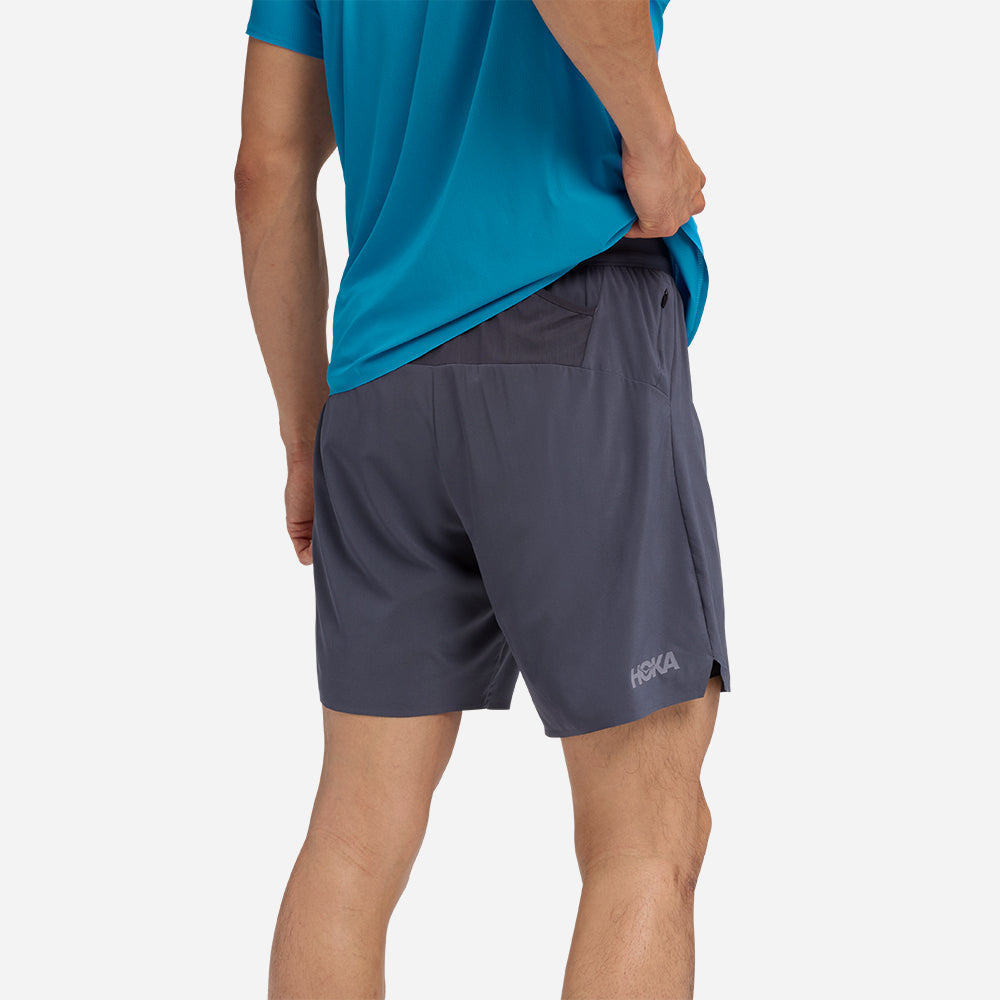 Quần Ngắn Thể Thao Nam HOKA Glide 7 2In1 - Xám - Supersports Vietnam