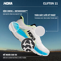 Giày Chạy Bộ Nam HOKA Clifton 11 Wide - Trắng - Supersports Vietnam