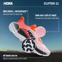 Giày Chạy Bộ Nam HOKA Clifton 11 Wide - Cam - Supersports Vietnam