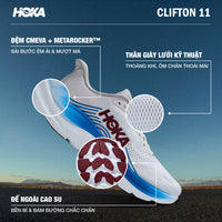 Giày Chạy Bộ Nam HOKA Clifton 11 Wide - Xám - Supersports Vietnam