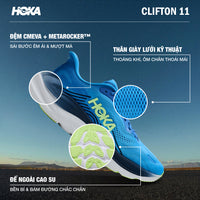 Giày Chạy Bộ Nam HOKA Clifton 11 Wide - Xanh Dương - Supersports Vietnam