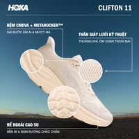 Giày Chạy Bộ Nữ HOKA Clifton 11 Wide - Be - Supersports Vietnam