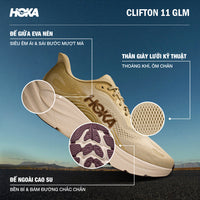 Men's HOKA Clifton 11 Glm Running Shoes - Yellow