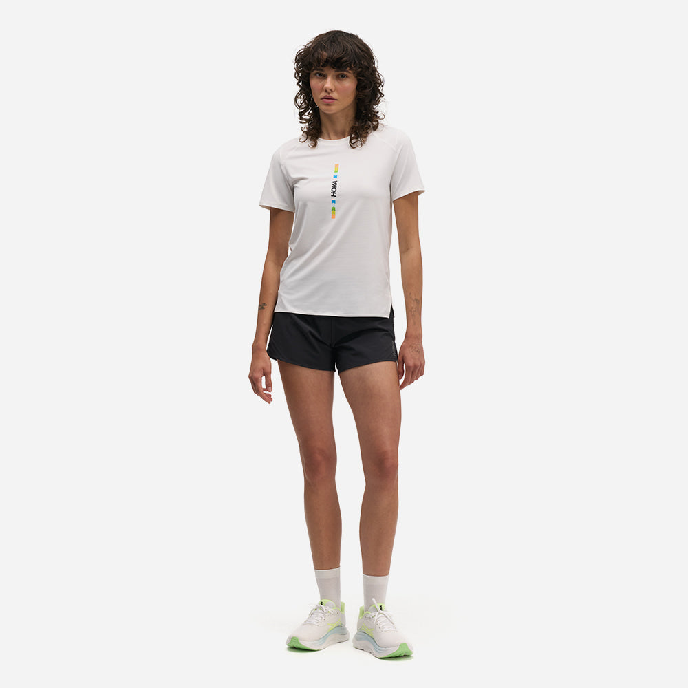 Áo Thun Nữ HOKA Everyrun Short-Sleeve Joy Printed - Trắng - Supersports Vietnam