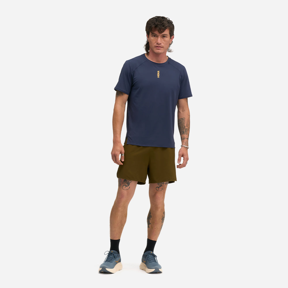 Áo Thun Nam HOKA Everyrun Short Sleeve KTT - Xanh Navy - Supersports Vietnam